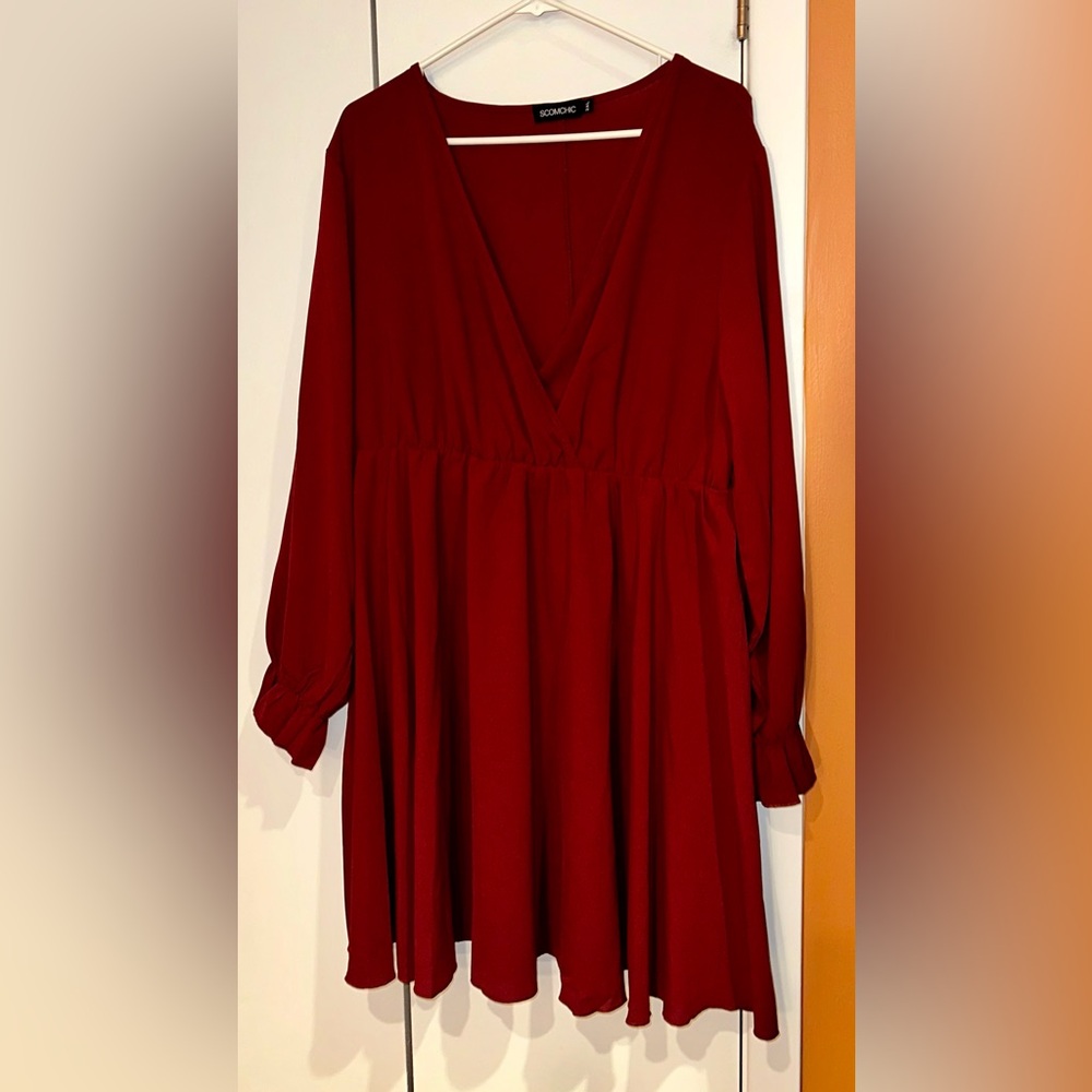 Scomchic Long Sleeve Red Dress. Size 2X